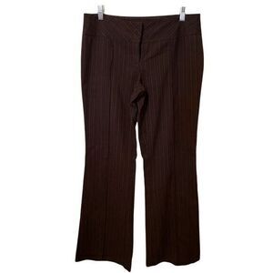 Starcity Womens Size 11 Brown Black Striped Wide Leg Dress Pants
